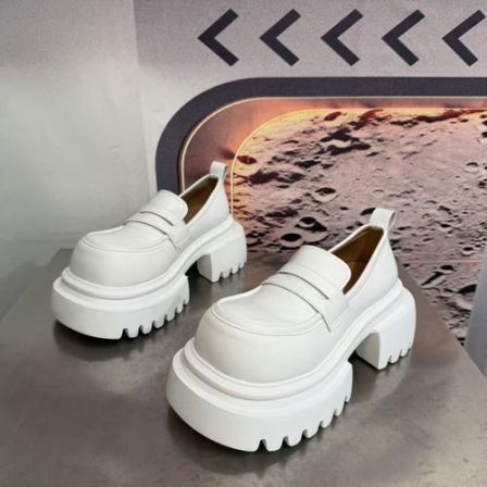 6106-1新款2026厚底乐福鞋学院风小皮鞋圆头百搭单鞋