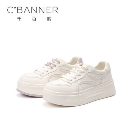 时尚休闲鞋2026新款设计感简约舒适增高休闲小白鞋