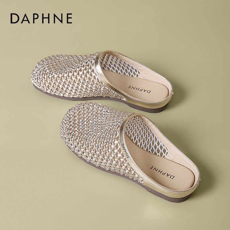 达芙妮2026夏季新款包头时尚懒人凉拖女外穿镂空透气穆勒鞋凉鞋LL主图