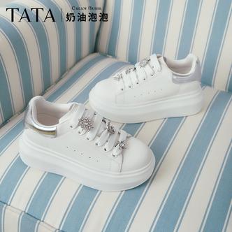 TATA他她2026春新款商场同款日常休闲板鞋百搭厚底小白鞋WU508AM6主图