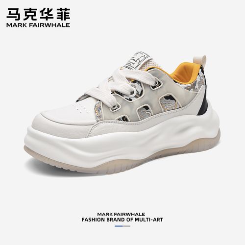 马克华菲时尚经典男鞋2026年春季新款舒适厚底增高户外百搭休闲鞋主图