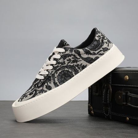 2026意式轻奢春夏透气休闲低帮鞋男士个性花色透气帆布鞋休闲板鞋