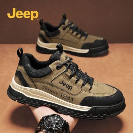 jeep吉普男鞋2026春季新款厚底复古徒步攀爬登山靴户外耐磨休闲鞋