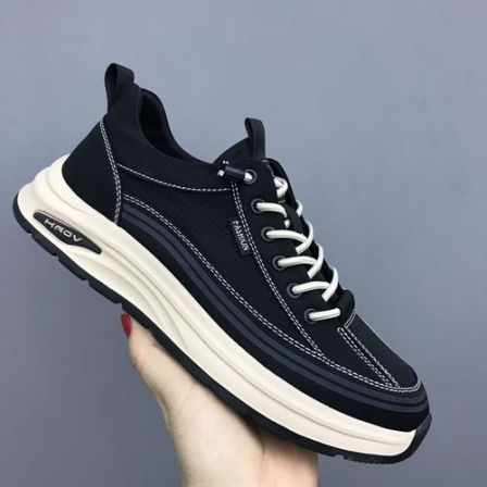 布鞋男款一脚蹬休闲风时尚休闲鞋跑步韩版潮鞋百搭透气潮流耐磨