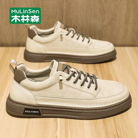 木林森男鞋2026新款春季休闲板鞋男款运动一脚蹬软底男士小白鞋