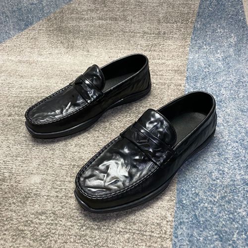 薄款一脚蹬潮流风豆豆鞋新款2026头层牛皮男士皮鞋主图