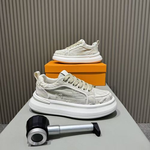 新款男士春季低帮厚底增高百搭潮流休闲复古风做旧破洞主图