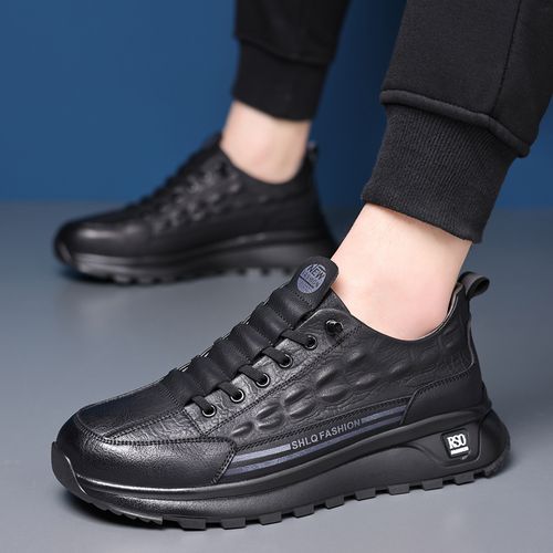 春季新款时尚男鞋春季板鞋运动款休闲鞋时尚男士皮鞋潮鞋软底百搭主图
