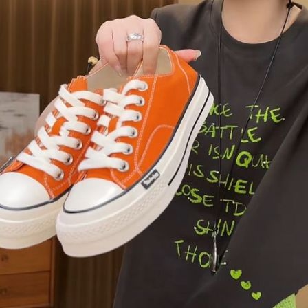 欧尼私服【百搭帆布鞋】2026新款情侣百搭厚底休闲帆布鞋2603D908