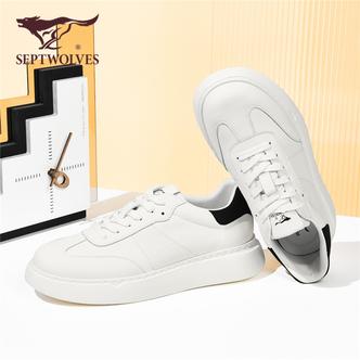 七匹狼休闲小白鞋夏季新款官方正品皮鞋厚底潮流百搭时尚阿甘板鞋主图