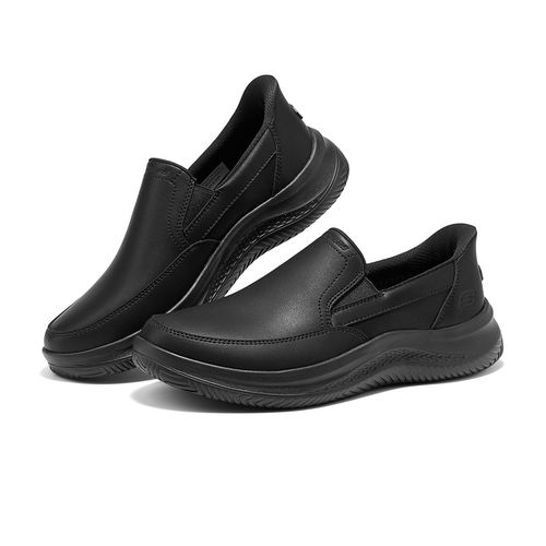 斯凯奇官方男鞋闪穿鞋2026新款一脚蹬百搭皮鞋商务休闲鞋205732主图