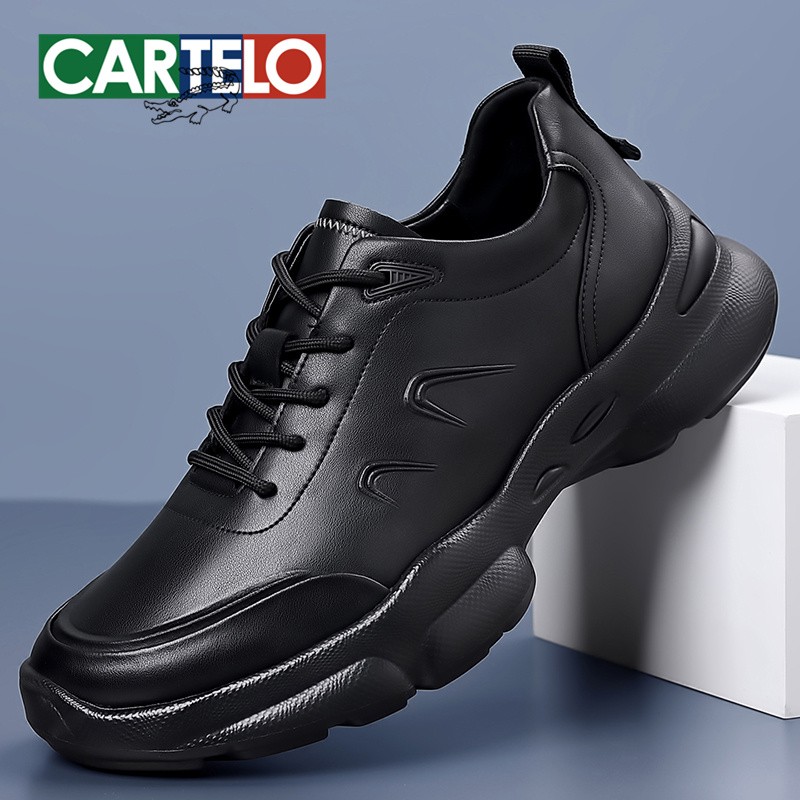 卡帝乐鳄鱼男鞋2026春秋休闲皮鞋防滑耐磨户外运动软底男士商务风主图