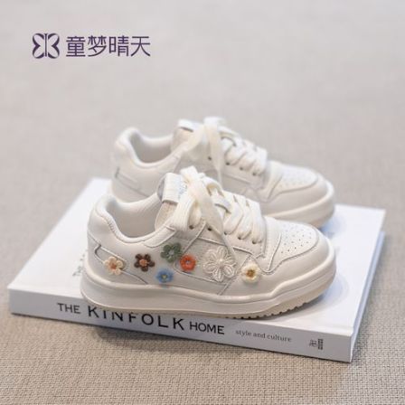 童梦晴天女童板鞋春季小白鞋软底儿童运动鞋防滑休闲鞋开学穿百搭