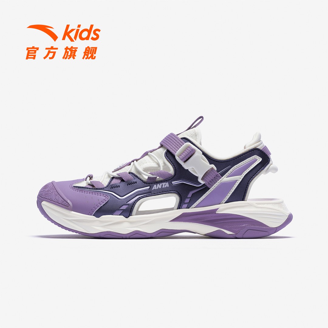 安踏儿童男女大童沙滩鞋26年夏季新款防滑耐磨青少年休闲包头凉鞋主图