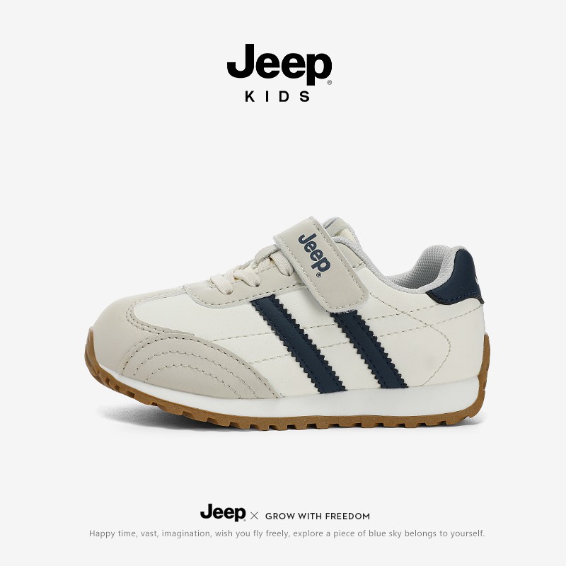 jeep男童休闲鞋儿童春季户外防滑透气小白鞋女童阿甘运动耐磨板鞋主图
