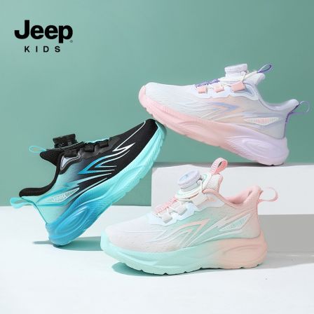jeep童鞋春季小白鞋女童户外防滑登山鞋男童鞋透气耐磨舒适运动鞋