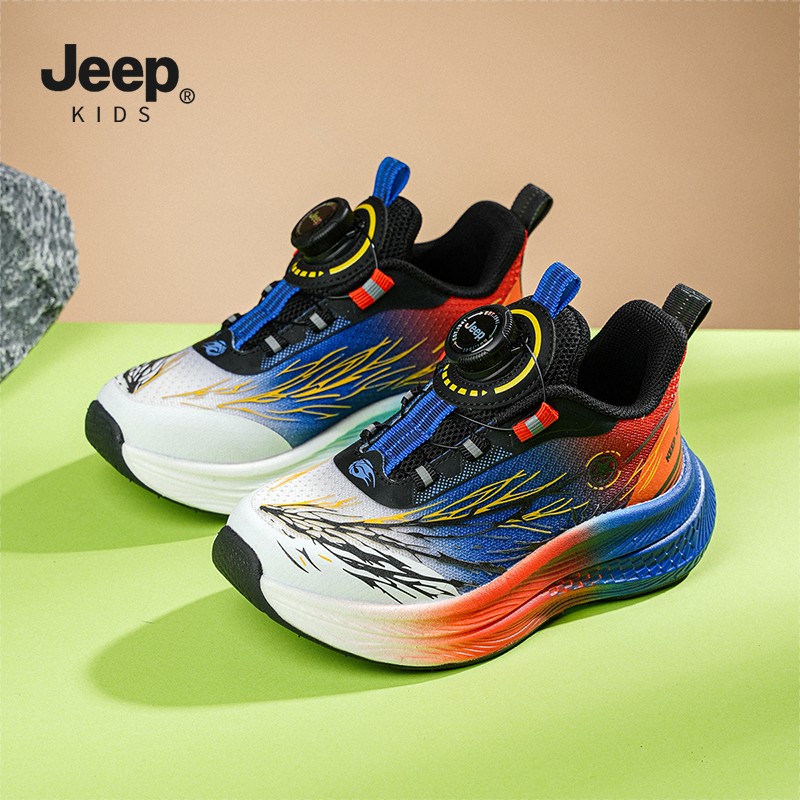 Jeep儿童鞋子春秋新款透气男童运动鞋软底耐磨女童鞋子户外跑步鞋主图