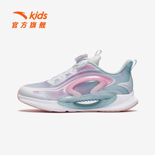 逐月安踏儿童男女大童跑鞋2026新款舒适防滑耐磨青少年旋钮童鞋主图