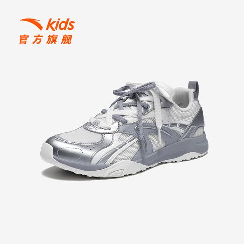 安踏儿童女大童休闲鞋2026年新款舒适防滑耐磨青少年休闲百搭童鞋主图