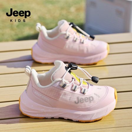 Jeep女童鞋子2026春季新款户外防滑软底运动鞋男童轻便减震跑步鞋