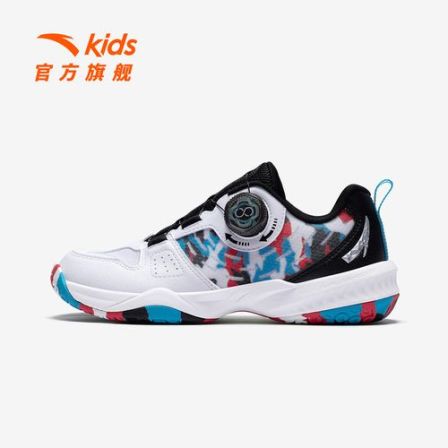 安踏儿童男大童乒羽鞋2026年夏新款防滑耐磨青少年旋钮运动综训鞋