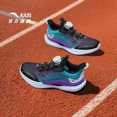 安踏儿童男大童跑鞋2026新款上新舒适防滑耐磨青少年旋钮运动童鞋
