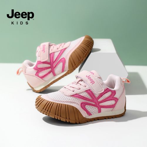 jeep女童运动鞋春款网面透气软底阿甘鞋户外休闲鞋防滑耐磨跑步鞋主图
