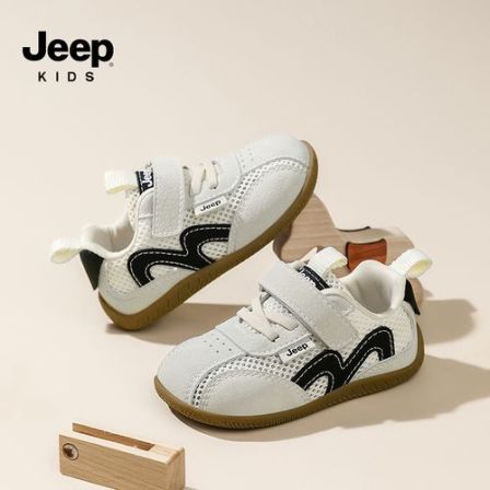 jeep宝宝学步鞋男童春季户外网面透气阿甘鞋女童轻便跑鞋防滑童鞋