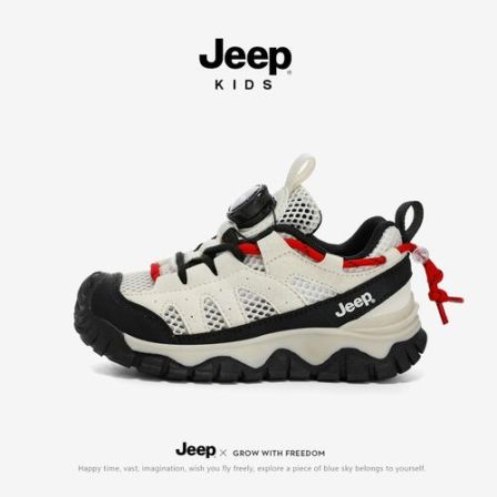 jeep儿童运动鞋男童女童登山鞋新款儿童春季户外透气防滑跑步鞋