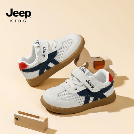 jeep儿童宝宝鞋板鞋男童春季新款户外网面防滑轻便女童休闲机能鞋