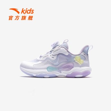 蝶翼6安踏儿童女小童休闲鞋2026夏季新款儿童犟弹科旋钮网面童鞋