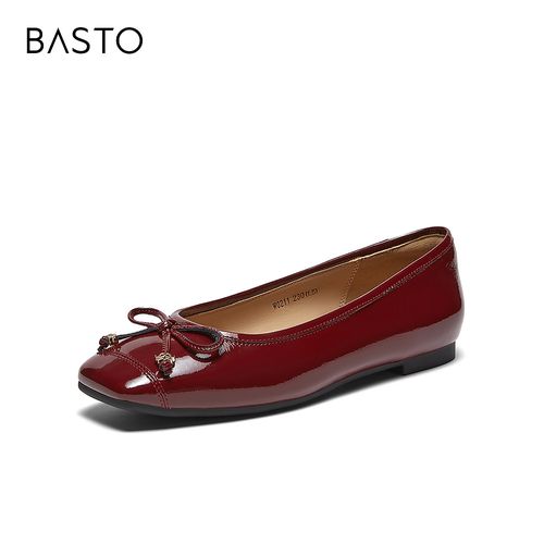 百思图2026春季新款简约时尚通勤方头浅口女单鞋W0211AQ6主图