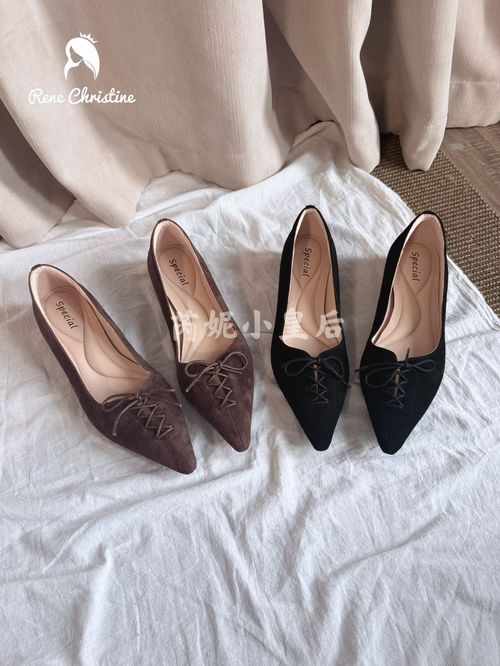 ReneChristine|3.5cm|春夏新款复古法式蝴蝶结尖头内增高单鞋女主图