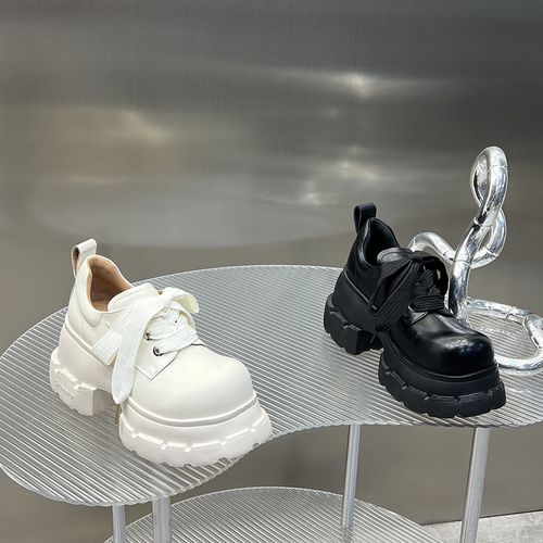 2026新款圆头欧美风增高复古单鞋女小众厚底增高鞋百搭G7817-2主图