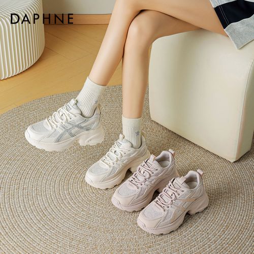 达芙妮厚底增高ins潮百搭老爹鞋2026春新款小众透气时尚运动鞋女主图