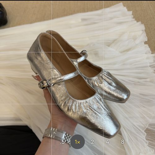 初奢自制】法式温柔风方头褶皱一字带玛丽珍鞋女2026低跟防滑单鞋主图