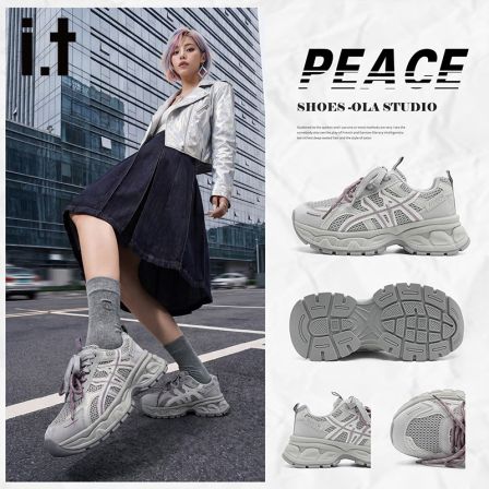 iT FIVE CM2026春秋新款厚底百搭休闲新款老爹运动女鞋学生旅游鞋