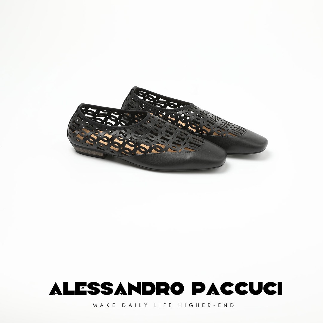 AP洛哥42071XA 水染牛皮镂空方头柔软舒适法式气质单鞋主图