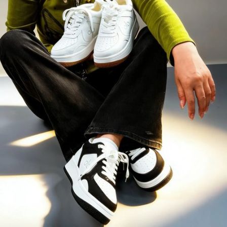 ALO小白鞋拼色金智秀Jisoo同款跑步鞋厚底内增高休闲鞋黑白熊猫色