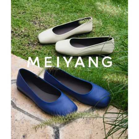 A美洋MEIYANG 袜子单鞋【商场同款】 羊皮革_方头平底玛丽珍-周五