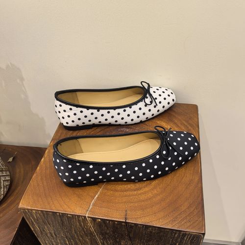 米娜家复古法式波点蝴蝶结浅口单鞋主图