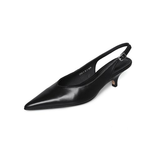 多肉手工头层小牛皮尖头浅口后绊带细高跟包头凉鞋0126AL993-1主图