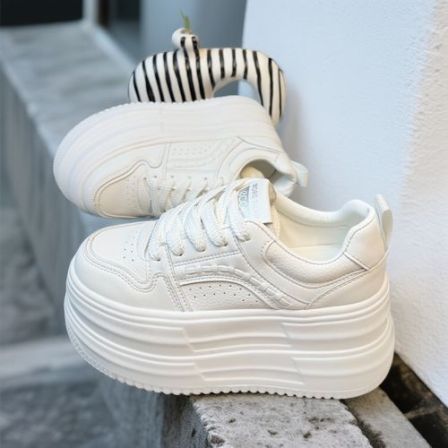 小白鞋增高8厘米时尚百搭休闲真皮面网红韩版品牌板鞋鞋子女鞋02