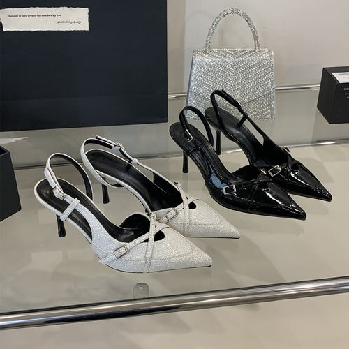 仙女风尖头法式凉鞋女2026夏季细跟一字带性感小众时装气质高跟鞋主图