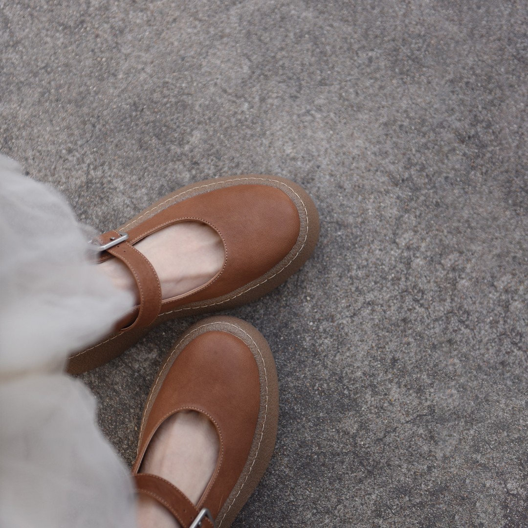 Artmu阿木原创厚底玛丽珍小皮鞋小个子显高浅口单鞋女新款502主图