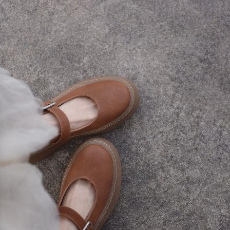 Artmu阿木原创厚底玛丽珍小皮鞋小个子显高浅口单鞋女新款502