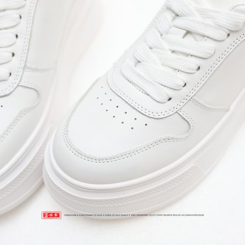 【极简澳白】头层牛皮增高小白鞋主图