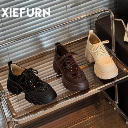 XIEFURN/鞋夫人乐福鞋女2025秋新款英伦风百搭小皮鞋软底复古单鞋