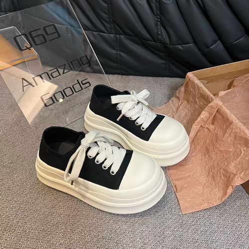 广州欧货【叠层】早春新款6cm系带学院百搭松糕鞋ins8089-70主图