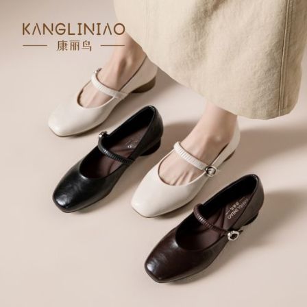 法式小香风玛丽珍鞋女款2026新款爆款方头小皮鞋浅口单鞋搭配裙子